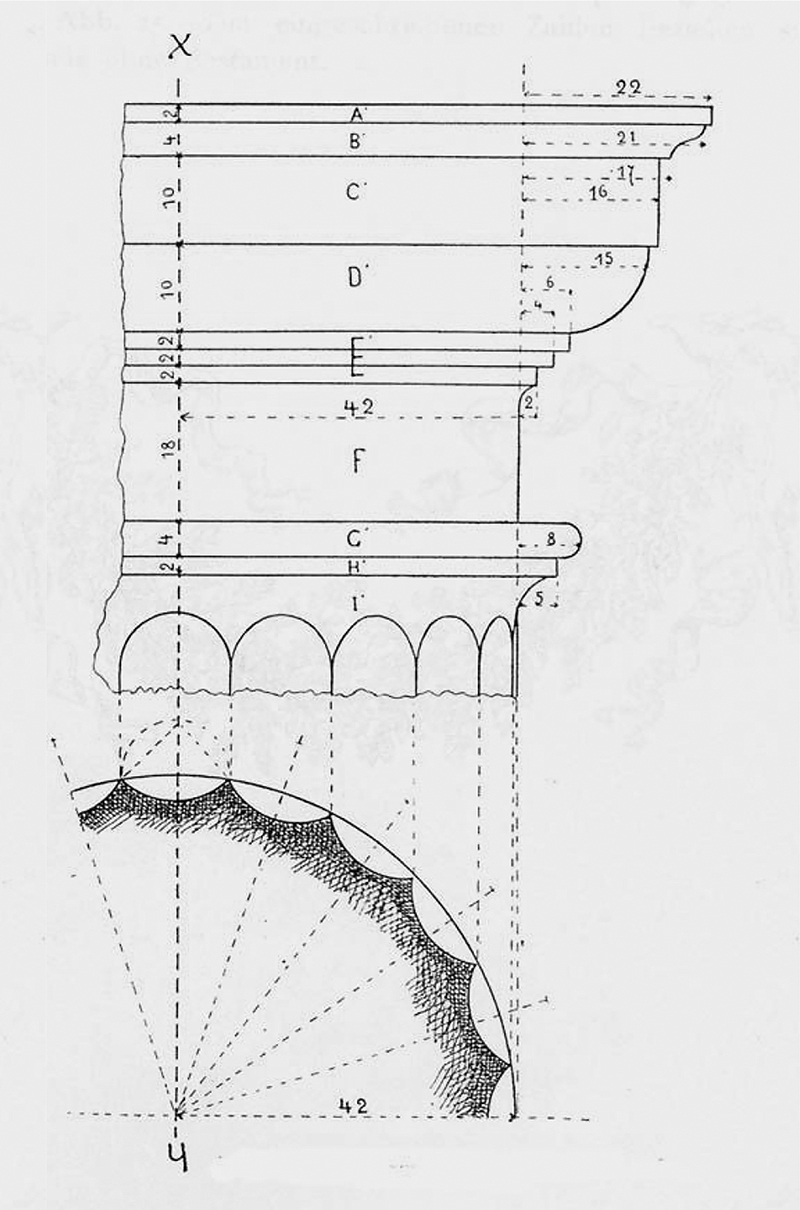 doric column. detail